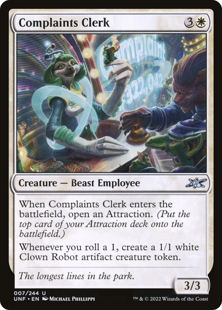 Image of Complaints Clerk (UNF-007) - Unfinity Foil