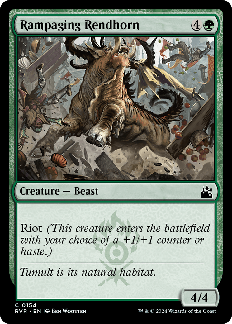 Image of Rampaging Rendhorn (RVR-154) - Ravnica Remastered Foil