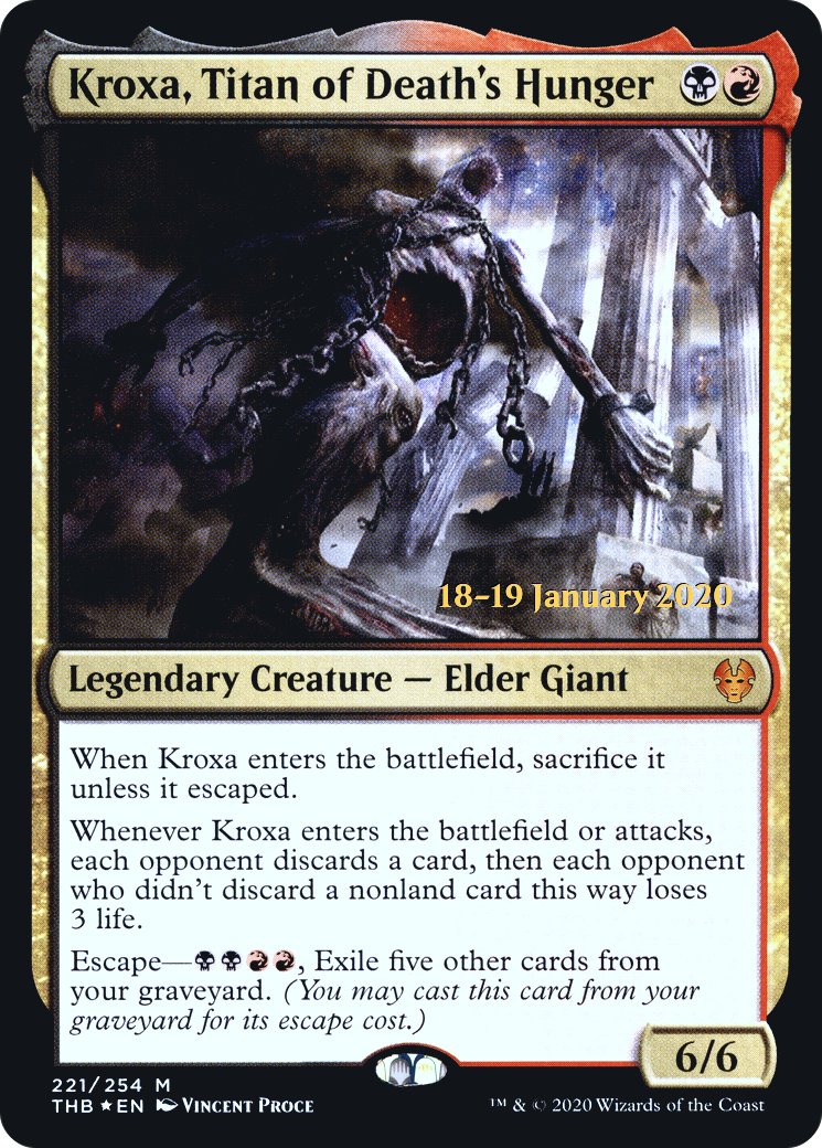 Image of Kroxa, Titan of Death's Hunger (PRE-221) - Theros Beyond Death Promos Foil
