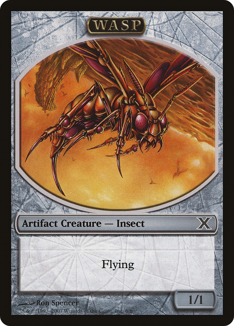 Image of Wasp Token (10E-006) - Tenth Edition Tokens