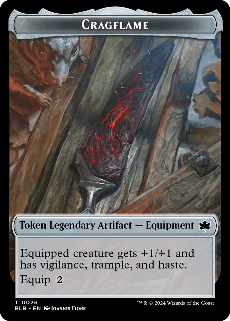 Image of Cragflame Token (BLB-026) - Bloomburrow Tokens