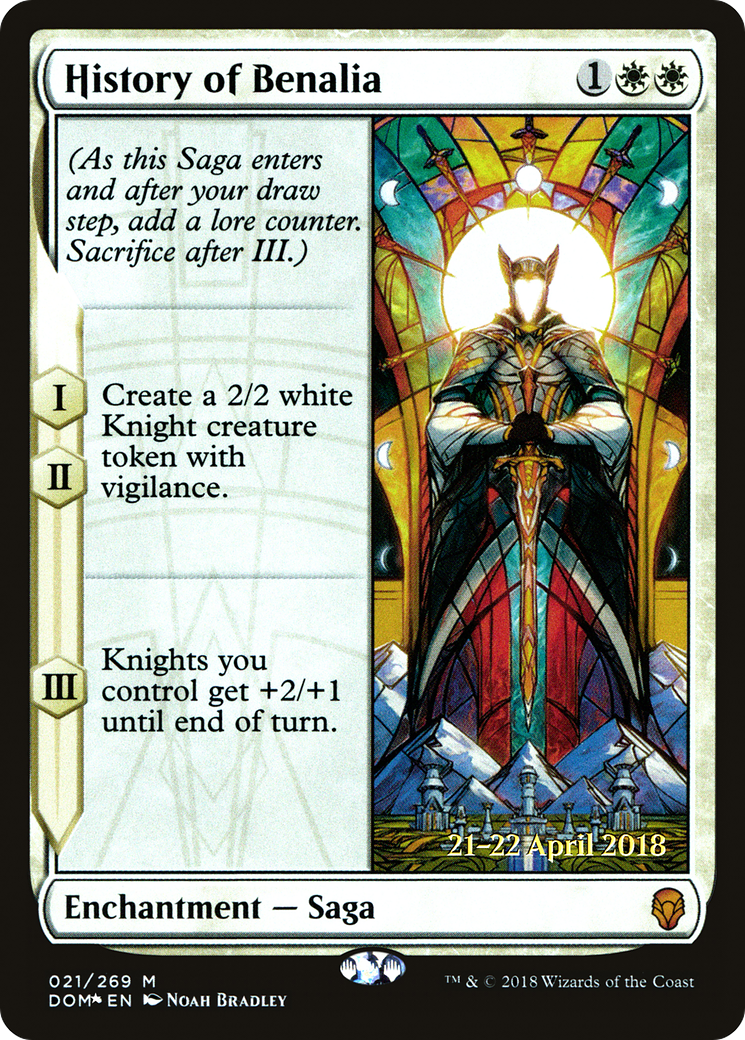 Image of History of Benalia (PRE-021) - Dominaria Promos Foil