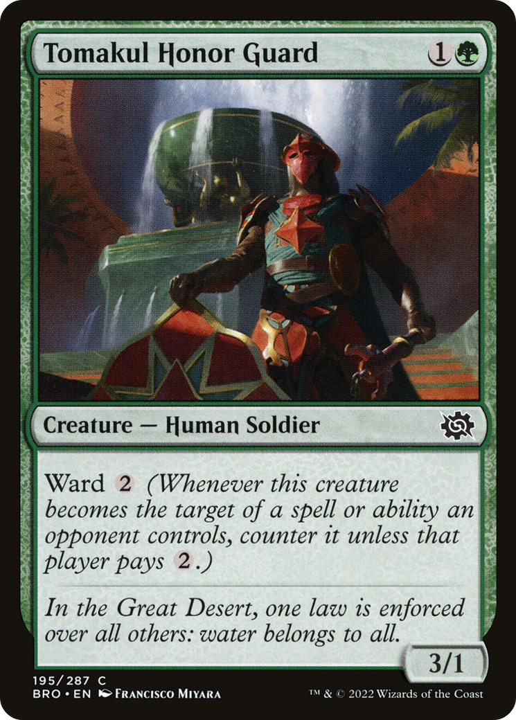 Image of Tomakul Honor Guard (BRO-195) - The Brothers' War Foil