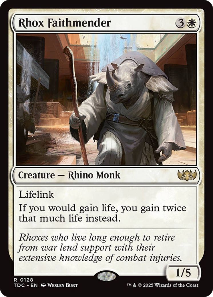 Image of Rhox Faithmender (TDC-128) - Commander: Tarkir: Dragonstorm