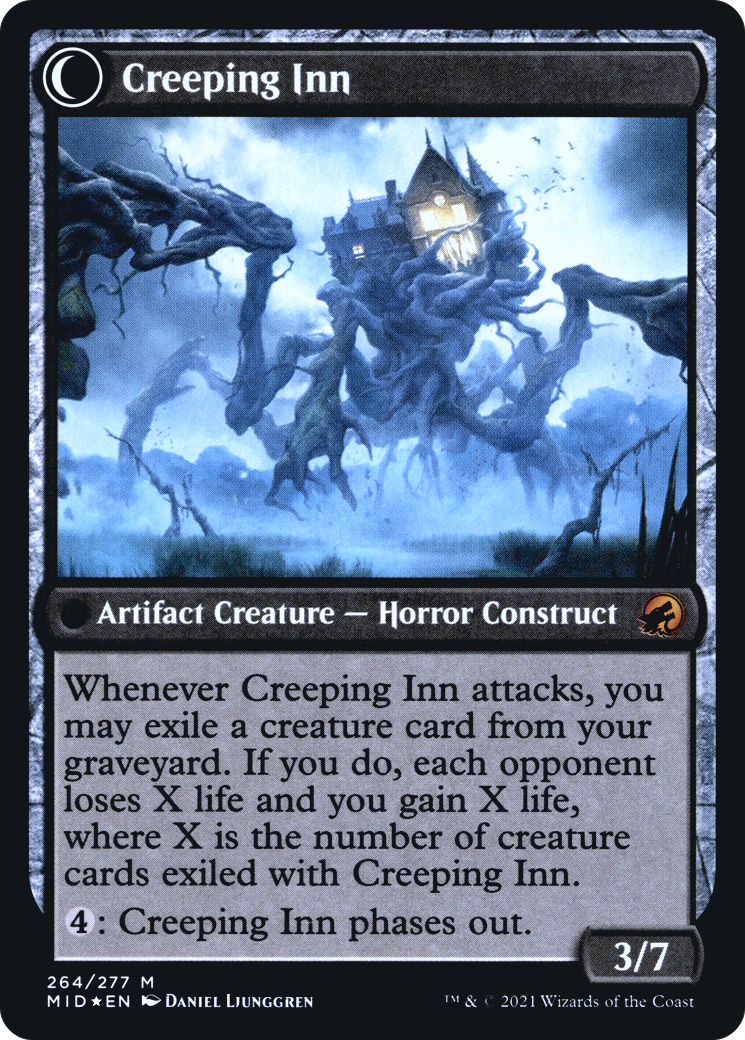 Image of Hostile Hostel (PRE-264) - Innistrad: Midnight Hunt Promos: (Double Faced Transform) Foil