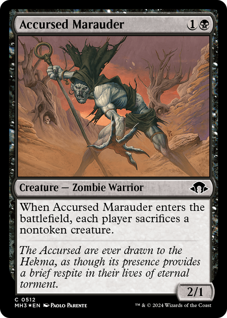 Image of Accursed Marauder (Ripple Foil) (MH3-512) - Modern Horizons 3 Foil