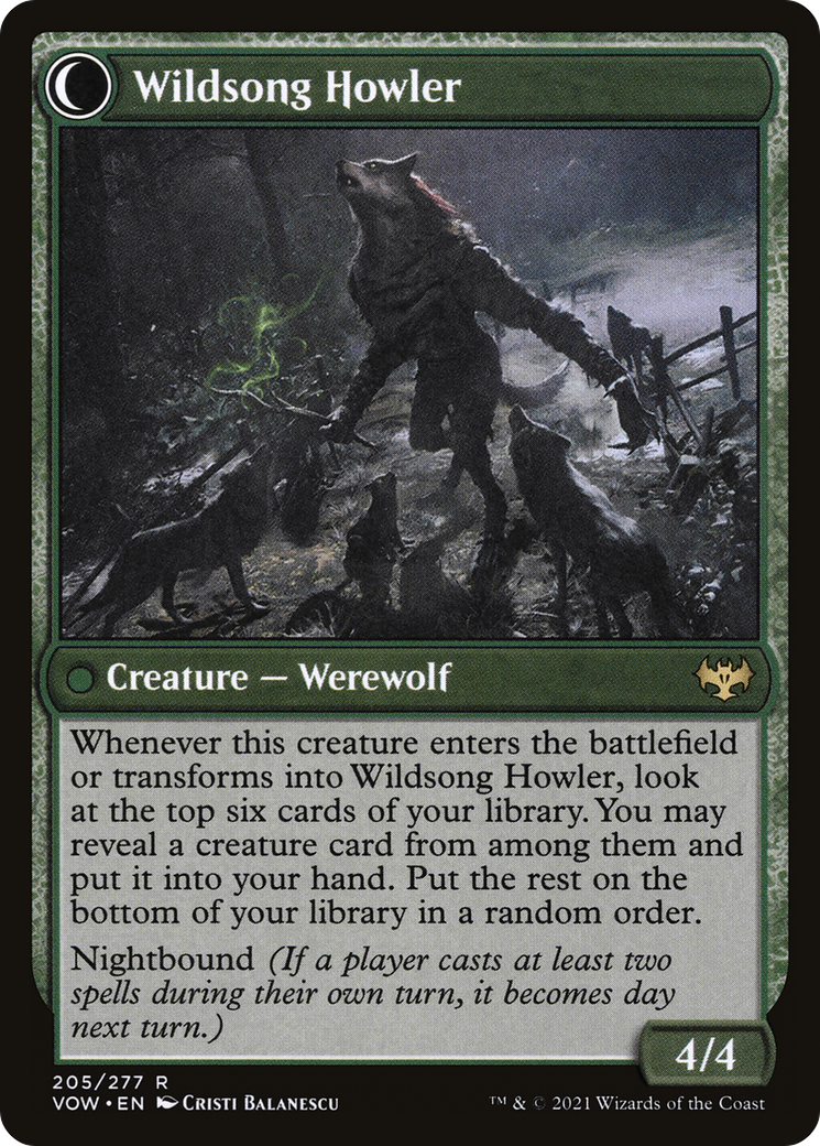 Image of Howlpack Piper (VOW-205) - Innistrad: Crimson Vow: (Double Faced Transform)