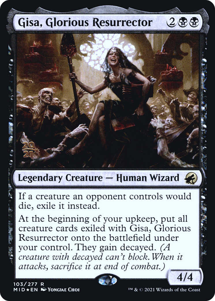 Image of Gisa, Glorious Resurrector (PRE-103) - Innistrad: Midnight Hunt Promos Foil