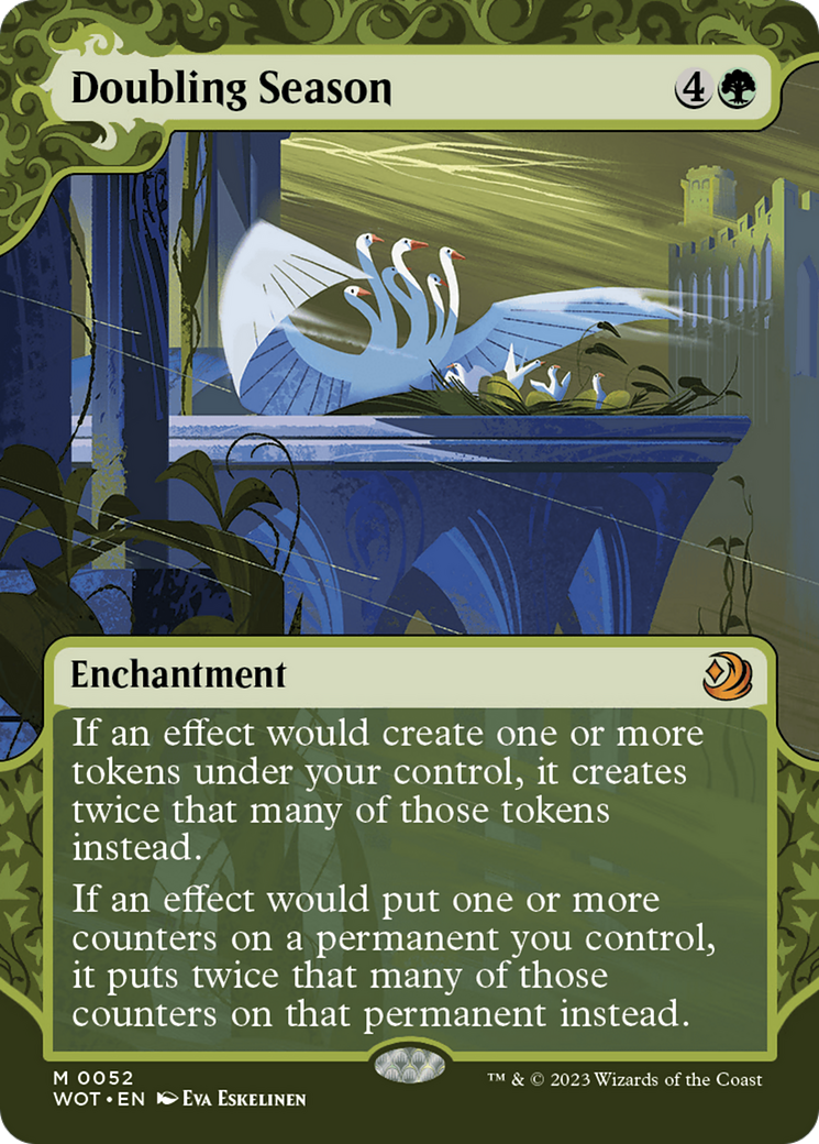 Image of Doubling Season (WOT-052) - Wilds of Eldraine: Enchanting Tales: (Showcase) (Borderless) Foil