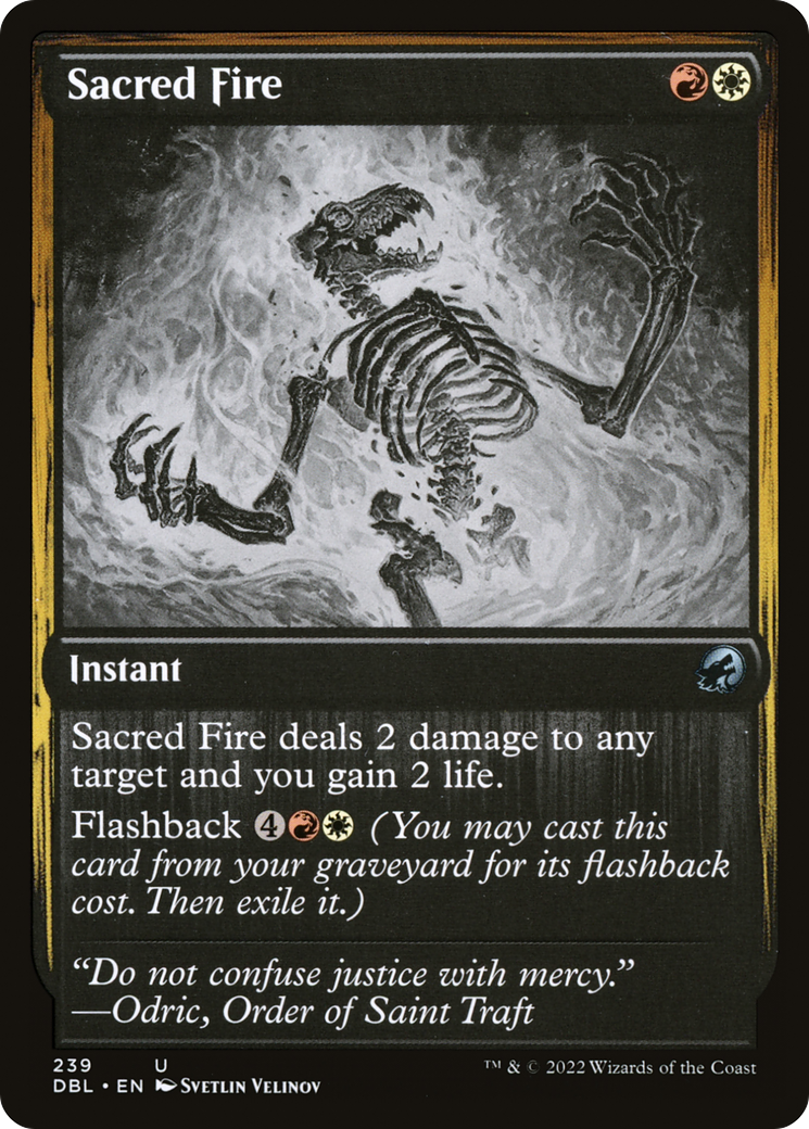 Image of Sacred Fire (DBL-239) - Innistrad: Double Feature Foil