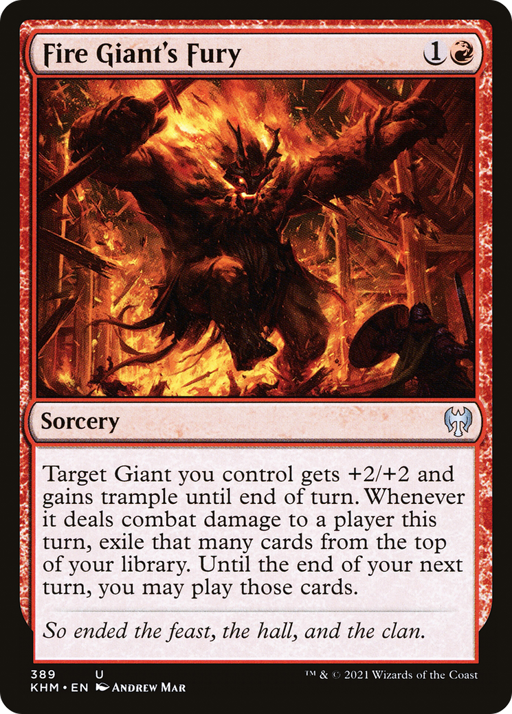 Image of Fire Giant's Fury (KHM-389) - Kaldheim