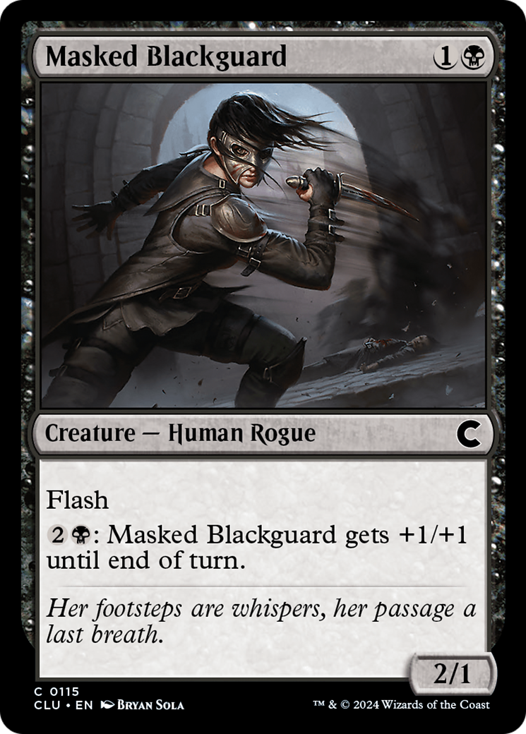 Image of Masked Blackguard (CLU-115) - Ravnica: Clue Edition