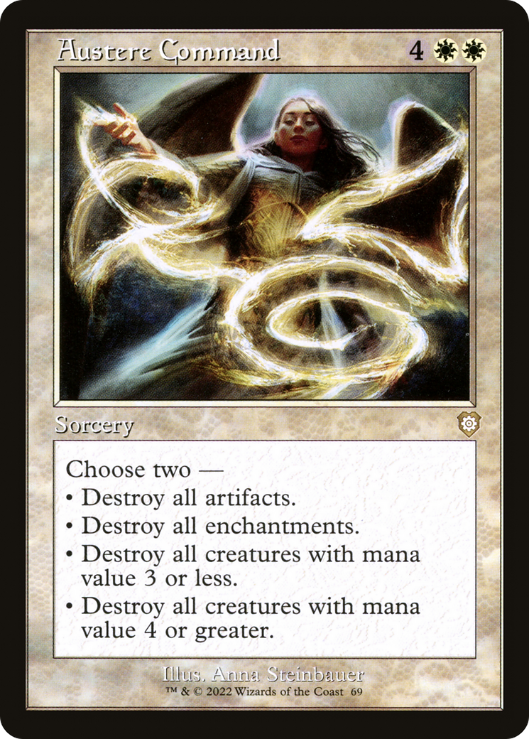 Image of Austere Command (Retro Frame) (BRC-069) - The Brothers' War Commander