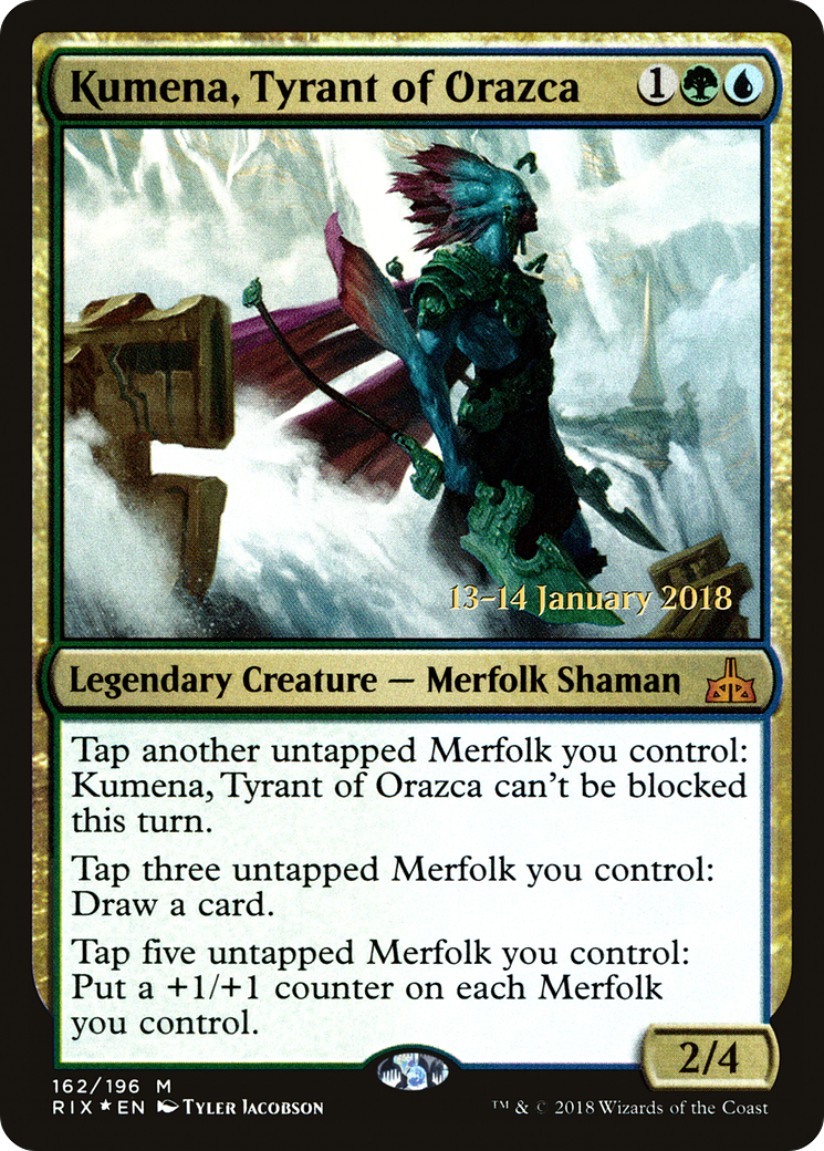 Image of Kumena, Tyrant of Orazca (PRE-162) - Rivals of Ixalan Promos Foil