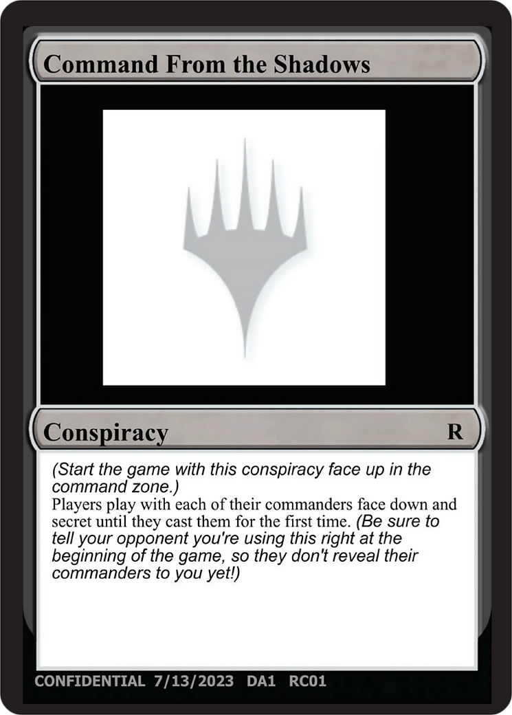 Image of Command From the Shadows (UNK-RC01B) - Unknown Event