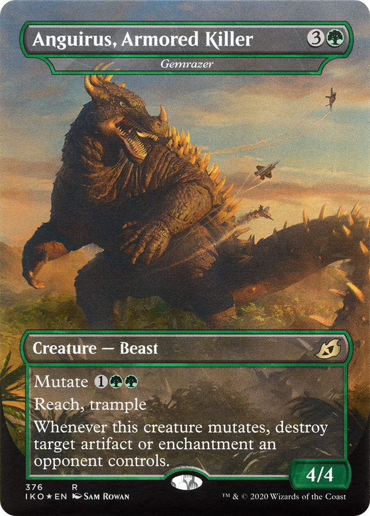 Image of Anguirus, Armored Killer - Gemrazer (IKO-376) - Ikoria: Lair of Behemoths / Anguirus, Armored Killer (Borderless) Foil