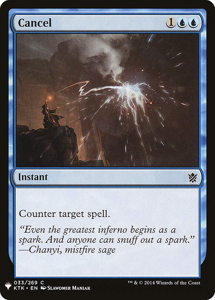 Image of Cancel (LIST-KTK-33) - The List
