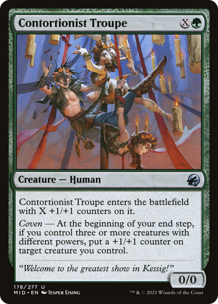 Image of Contortionist Troupe (MID-178) - Innistrad: Midnight Hunt Foil