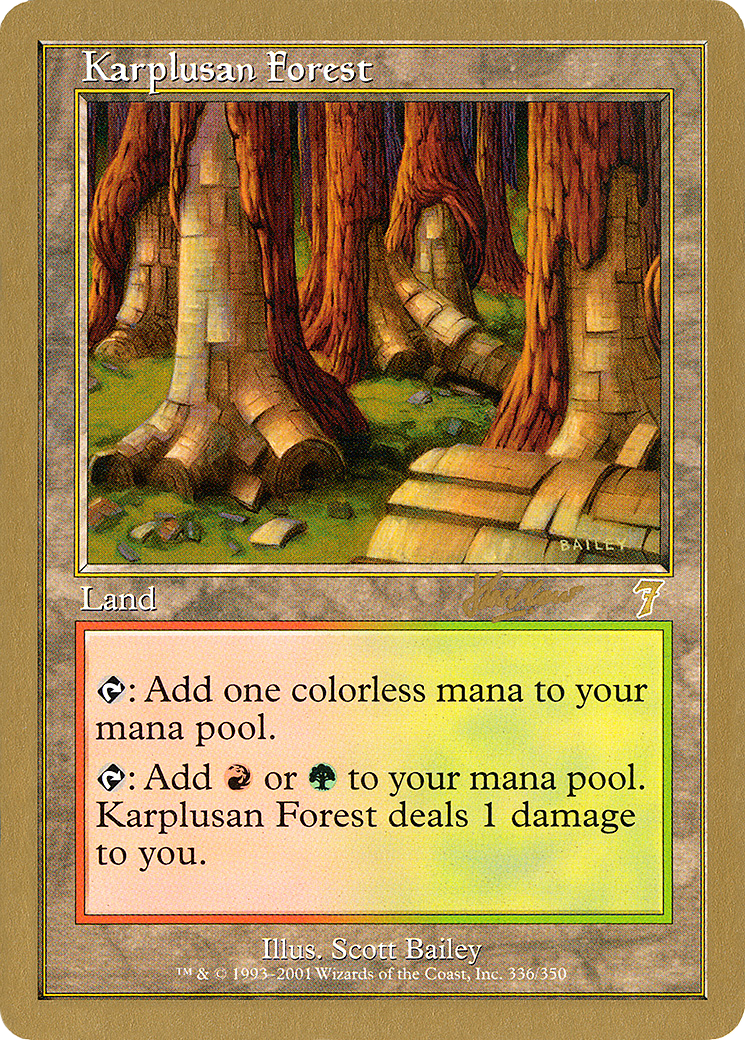 Image of Karplusan Forest - 2002 Sim Han How (7ED) (WCD-) - World Championship Decks 2002