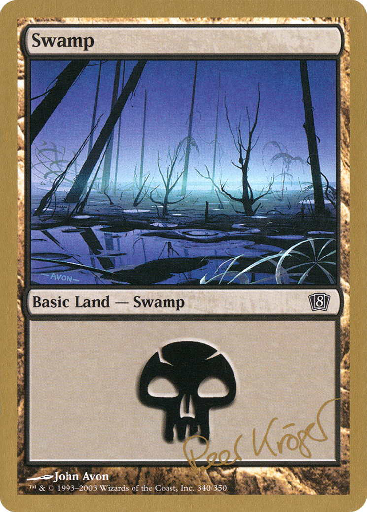 Image of Swamp (340) - 2003 Peer Kroger (8ED) (WCD-) - World Championship Decks 2003
