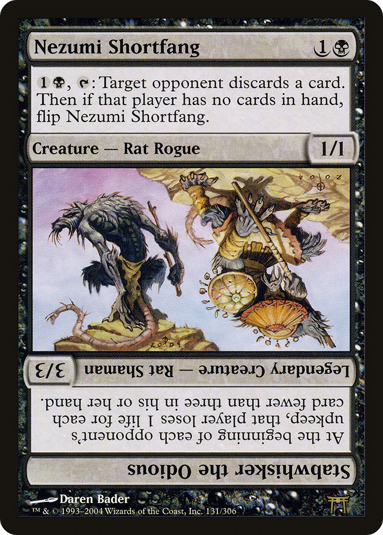 Image of Nezumi Shortfang // Stabwhisker the Odious (CHK-131) - Champions of Kamigawa