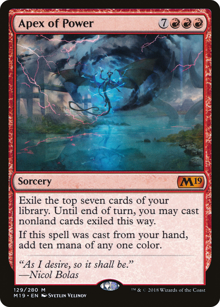 Image of Apex of Power (M19-129) - Core Set 2019 Foil