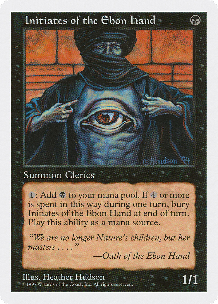 Image of Initiates of the Ebon Hand (5ED-169) - Fifth Edition