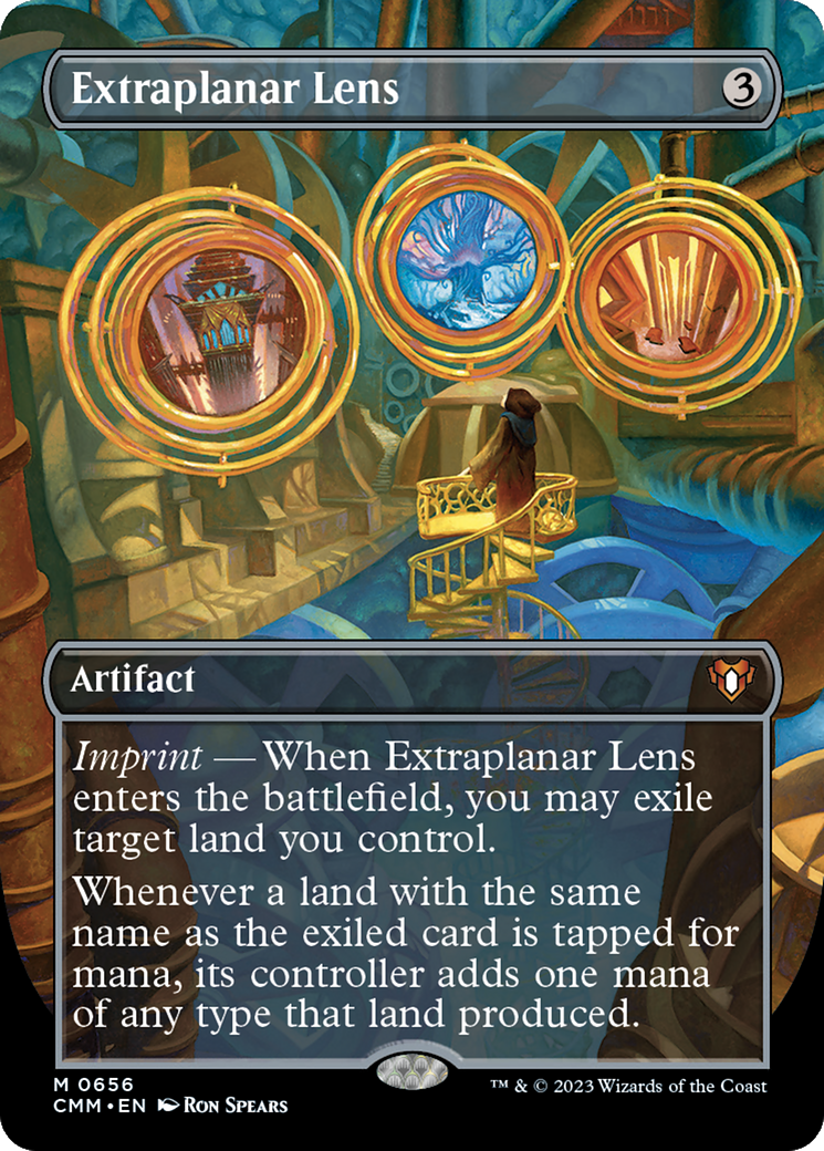 Image of Extraplanar Lens (Borderless) (CMM-656) - Commander Masters (Borderless) Foil