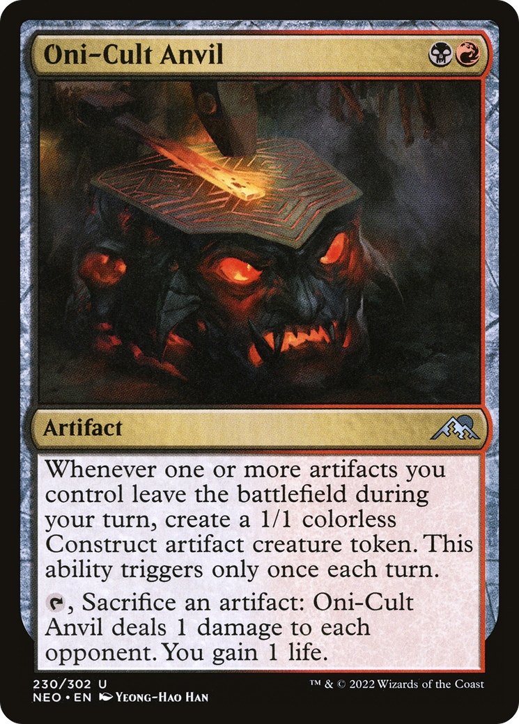 Image of Oni-Cult Anvil (NEO-230) - Kamigawa: Neon Dynasty Foil