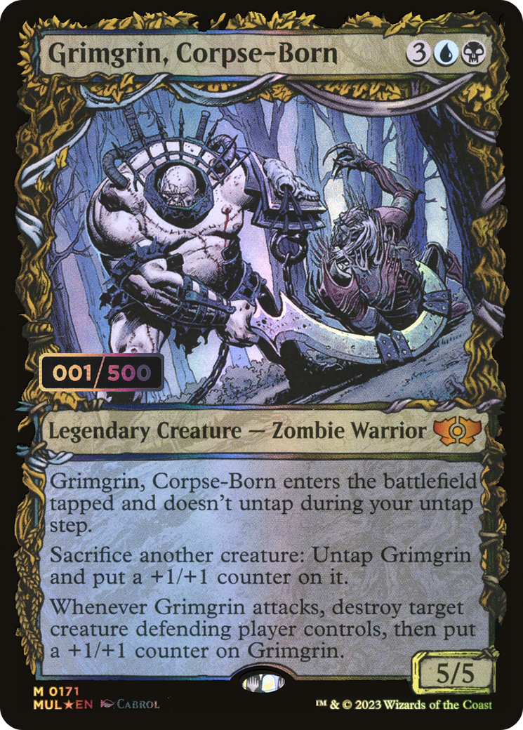 Image of Grimgrin, Corpse-Born (Serial Numbered) (MUL-171) - Multiverse Legends: (Showcase) Foil