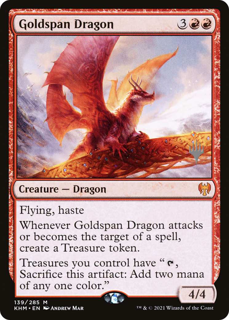 Image of Goldspan Dragon (PPKHM-139) - Kaldheim Promos