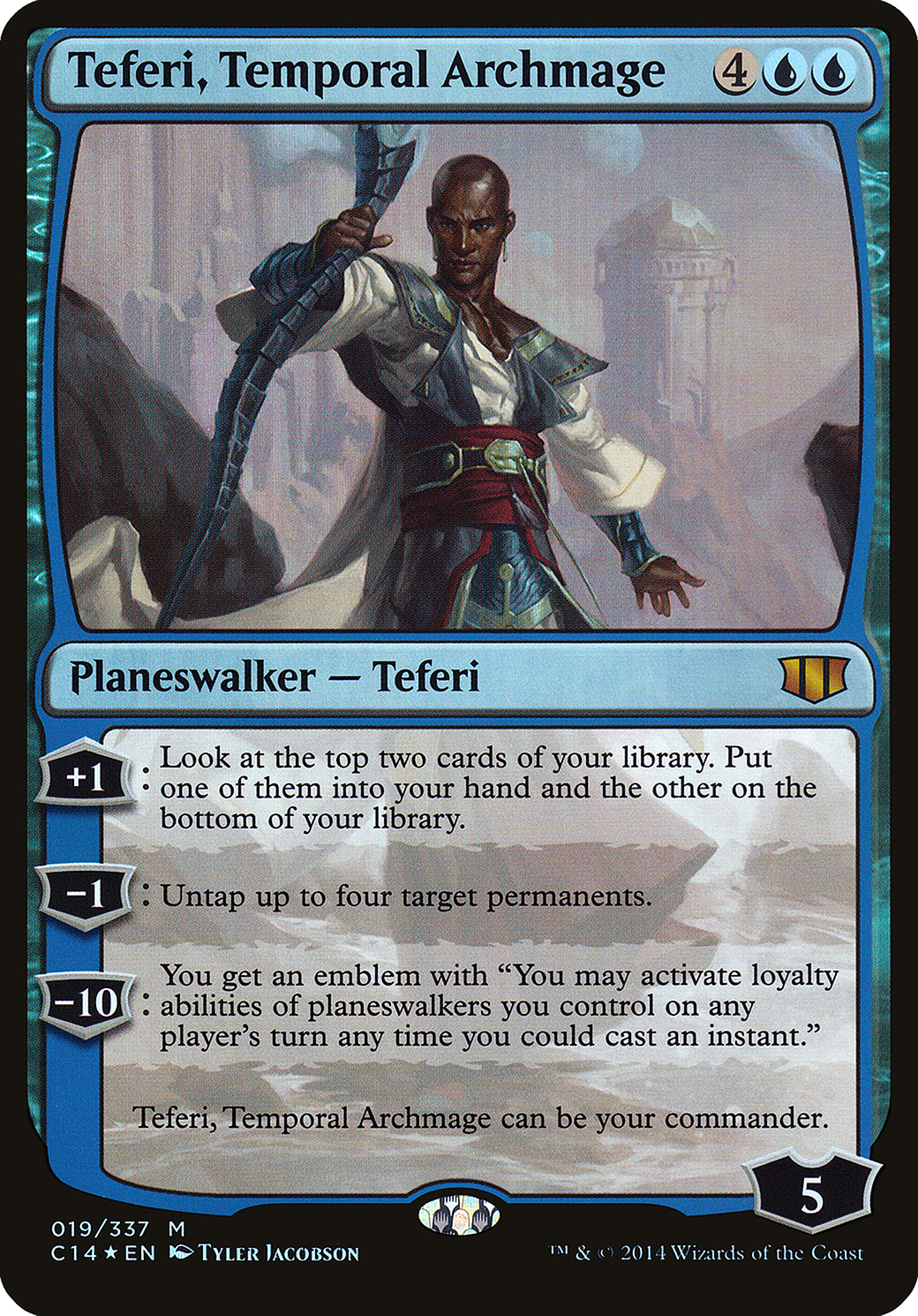 Image of Teferi, Temporal Archmage (Commander 2014) (OVER-019) - Commander 2014 Oversized Foil