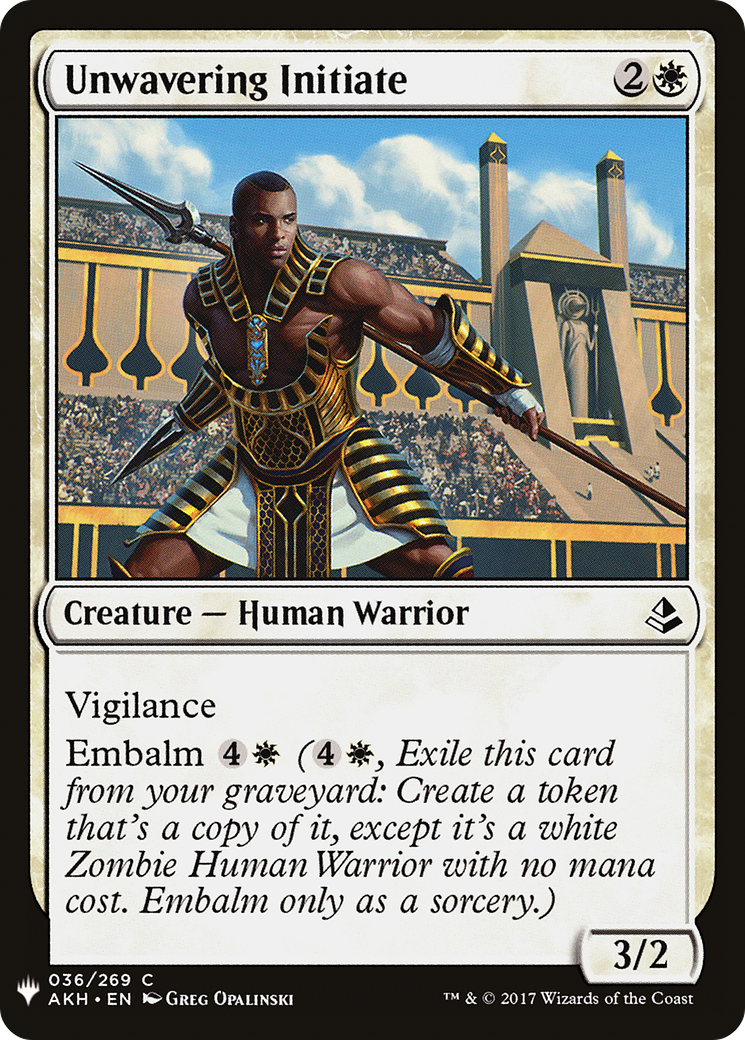 Image of Unwavering Initiate (LIST-AKH-36) - The List