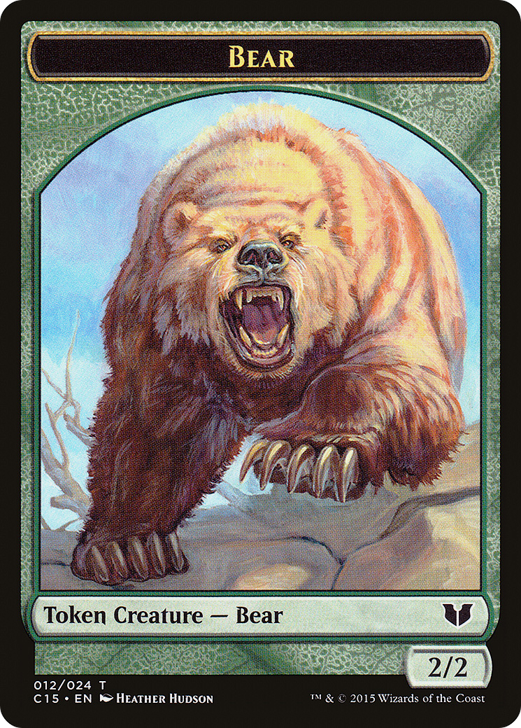 Image of Bear // Spider Double-Sided Token (C15-12 // 18) - Commander 2015 Tokens