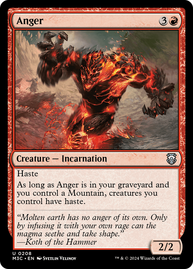 Image of Anger (M3C-208) - Modern Horizons 3 Commander