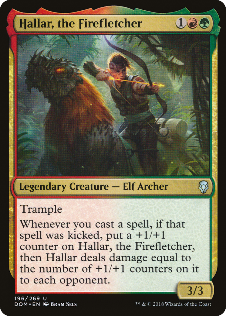Image of Hallar, the Firefletcher (DOM-196) - Dominaria Foil
