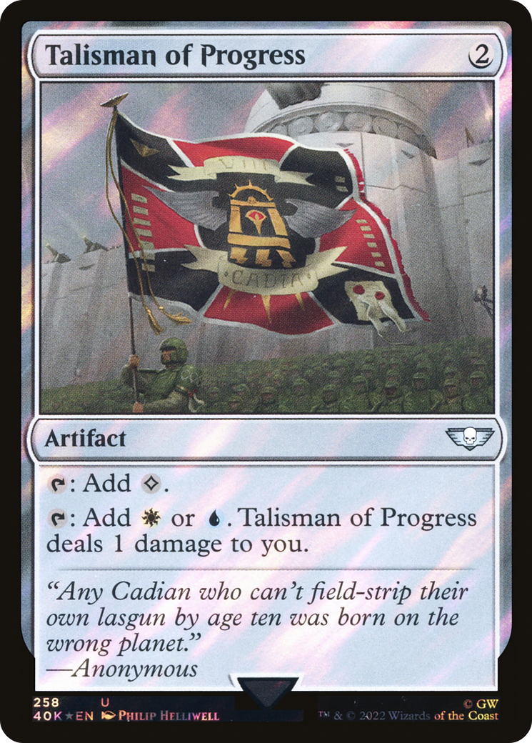 Image of Talisman of Progress (Surge Foil) (40K-258) - Warhammer 40,000 Commander Foil