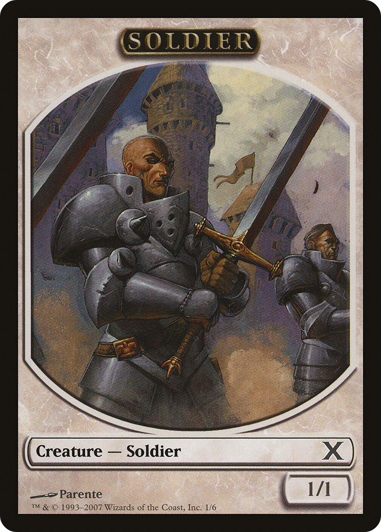 Image of Soldier Token (10E-001) - Tenth Edition Tokens