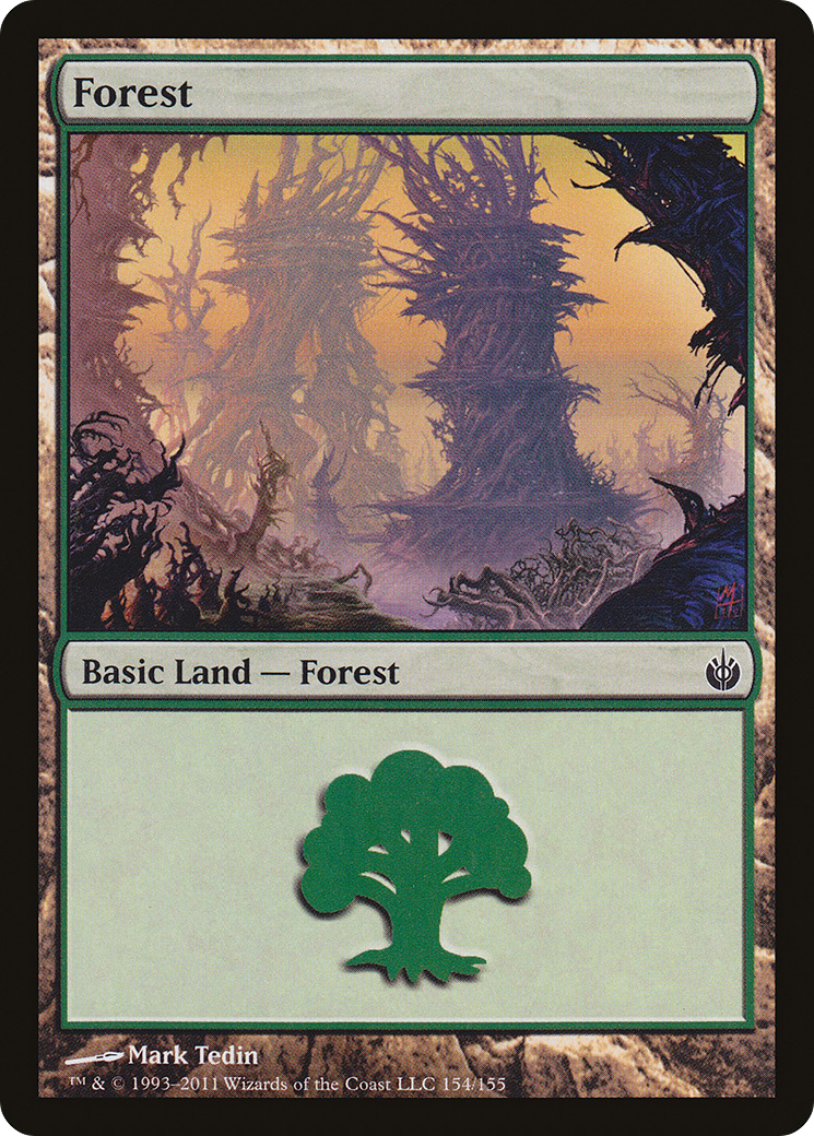 Image of Forest (154) (MBS-154) - Mirrodin Besieged Foil