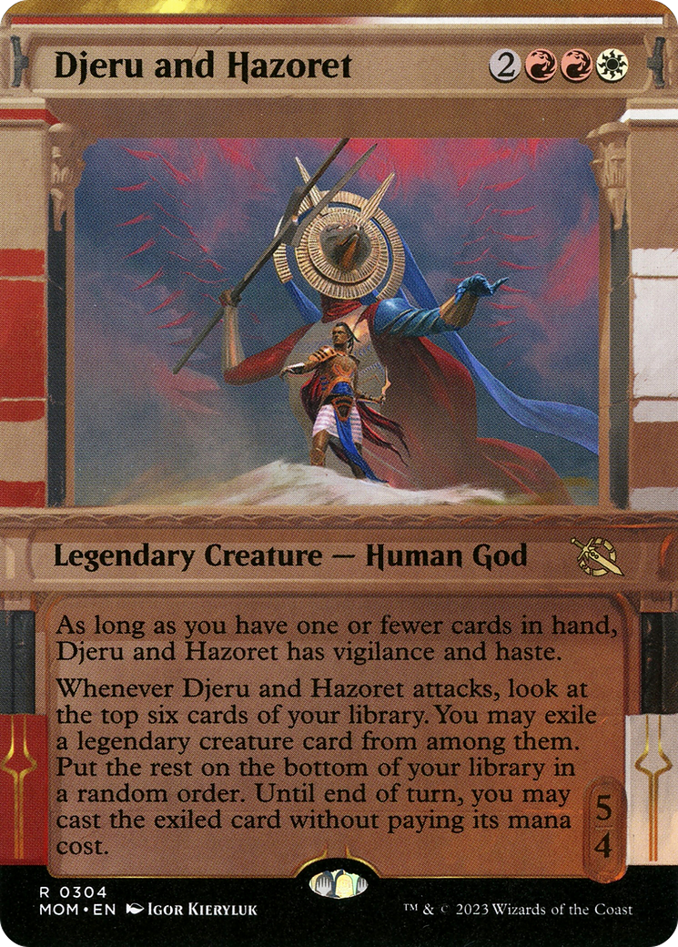 Image of Djeru and Hazoret (Showcase) (MOM-304) - March of the Machine: (Showcase) (Borderless)