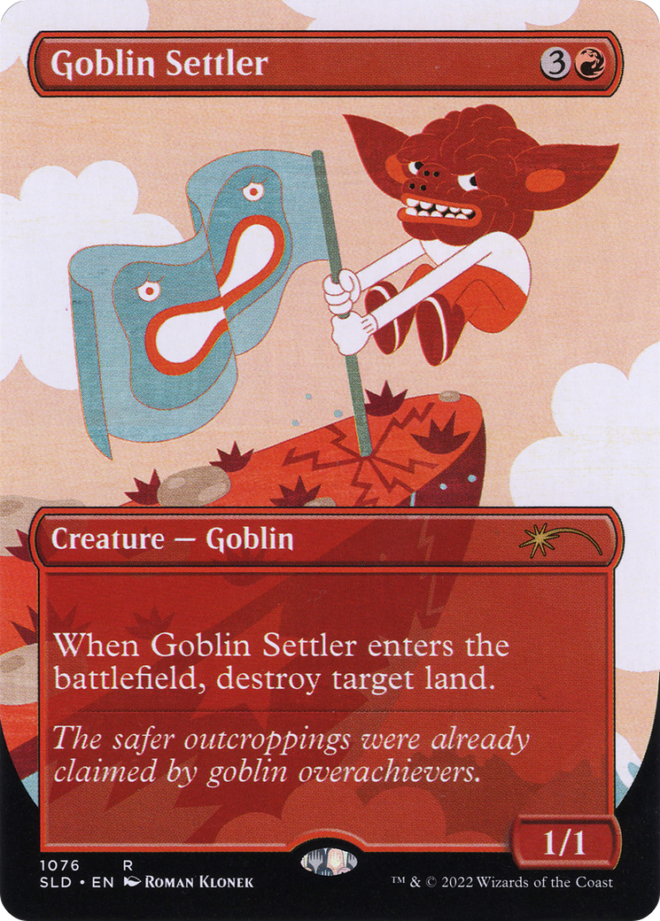 Image of Goblin Settler (SLD-1076) - Secret Lair Drop (Borderless) Foil
