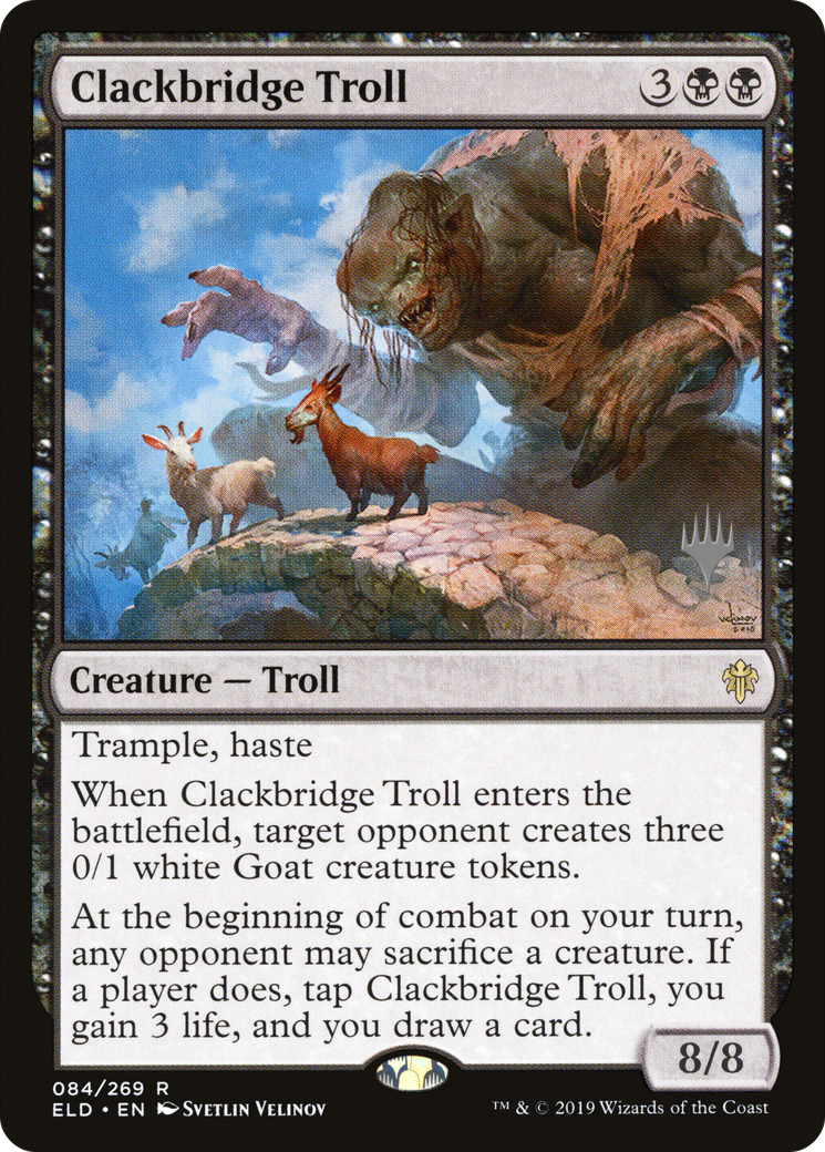 Image of Clackbridge Troll (PPELD-084) - Throne of Eldraine Promos Foil