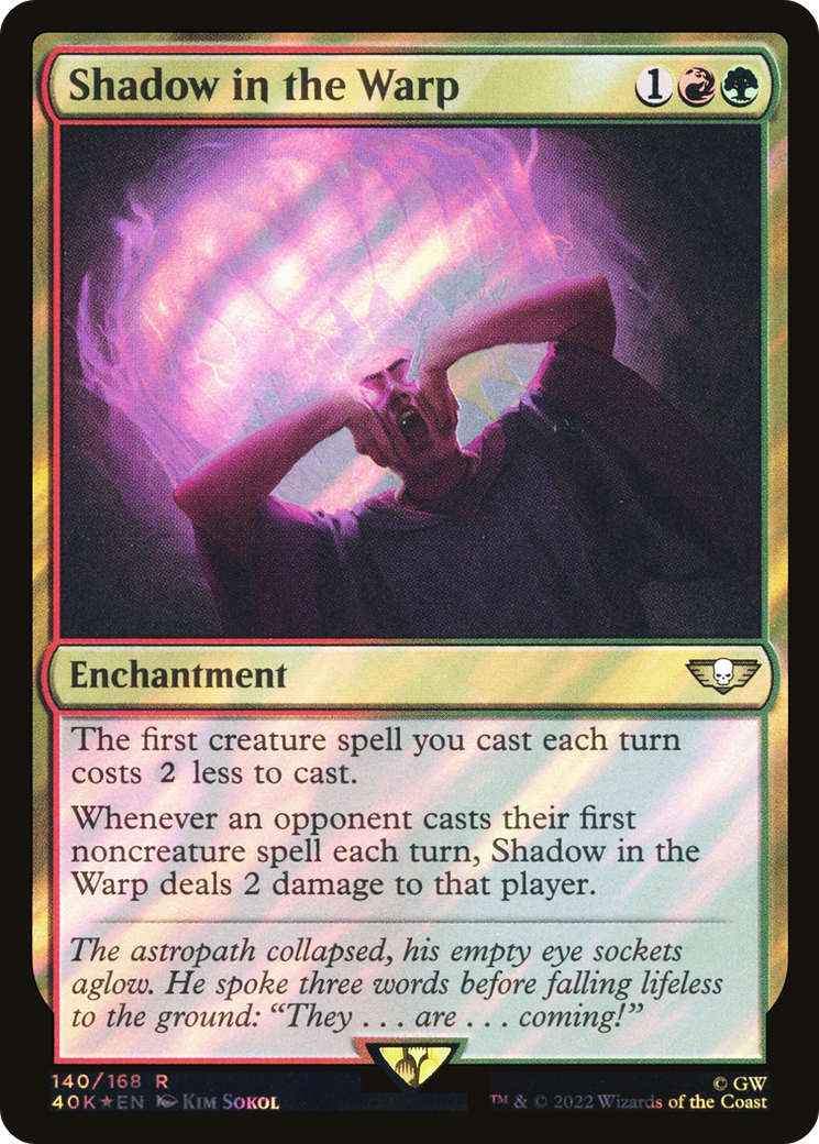 Image of Shadow in the Warp (Surge Foil) (40K-140) - Warhammer 40,000 Commander Foil