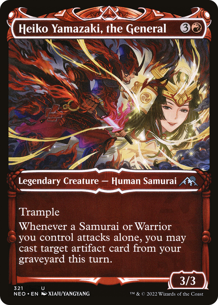 Image of Heiko Yamazaki, the General (Showcase) (NEO-321) - Kamigawa: Neon Dynasty: (Showcase)