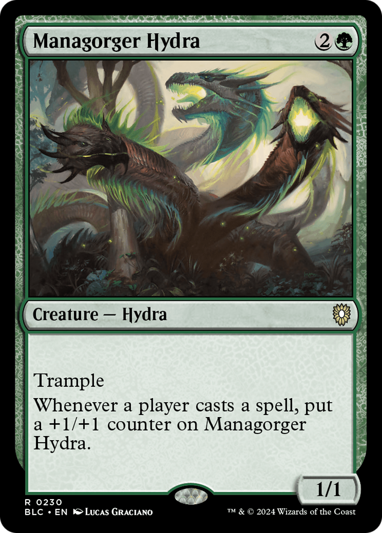 Image of Managorger Hydra (BLC-230) - Bloomburrow Commander