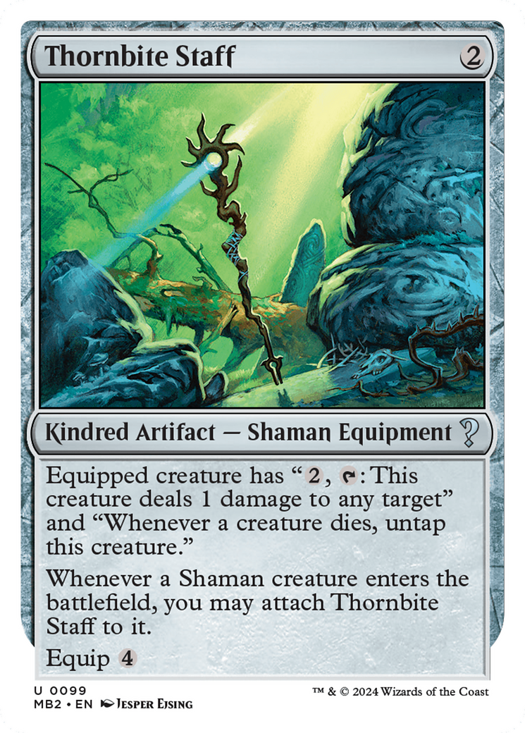 Image of Thornbite Staff (White Border) (MB2-099) - Mystery Booster 2
