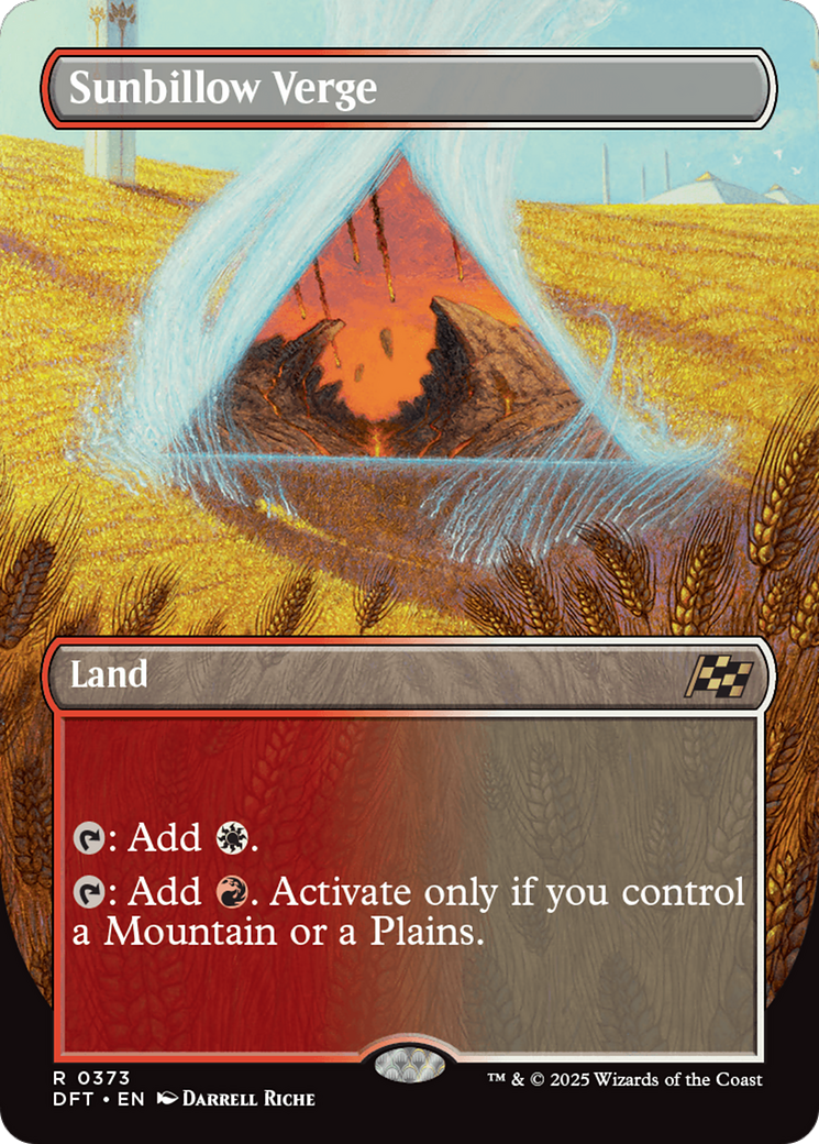Image of Sunbillow Verge (Borderless) (DFT-373) - Aetherdrift (Borderless) Foil