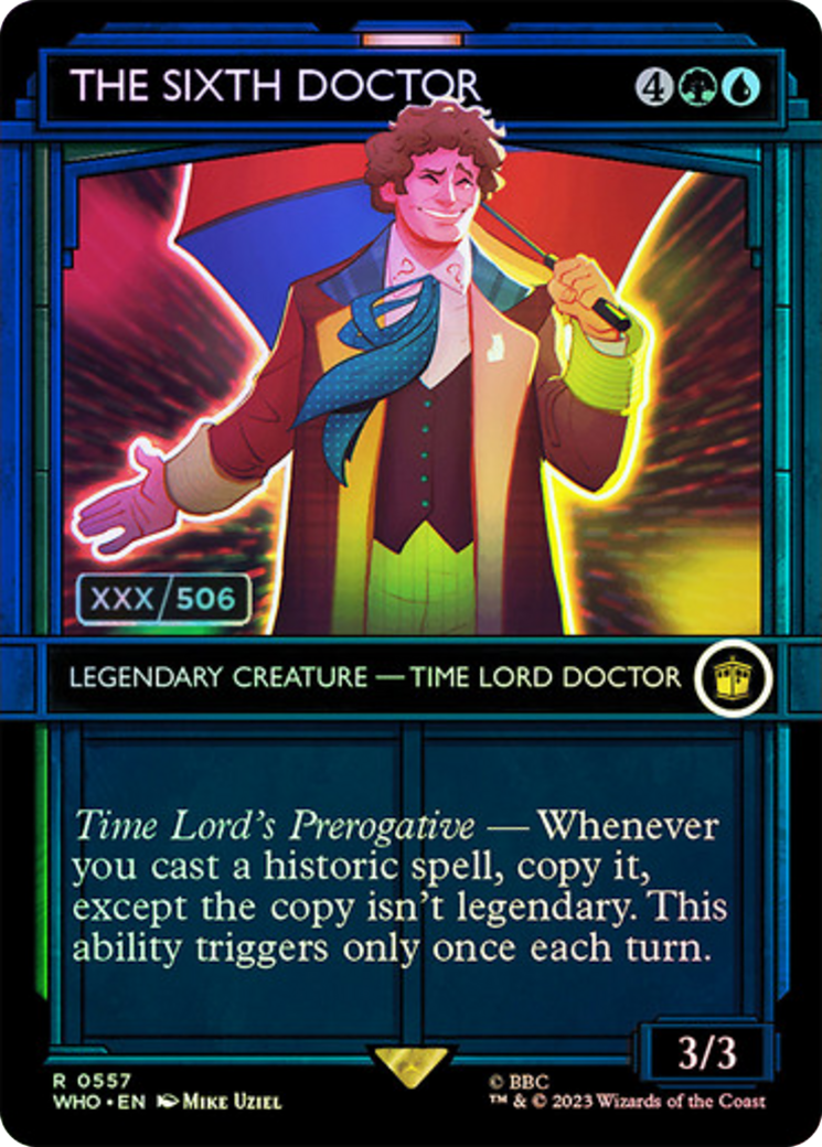 Image of The Sixth Doctor (Serial Numbered) (WHO-557) - Doctor Who: (Showcase) (Borderless) Foil