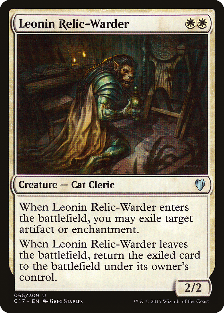 Image of Leonin Relic-Warder (C17-065) - Commander 2017