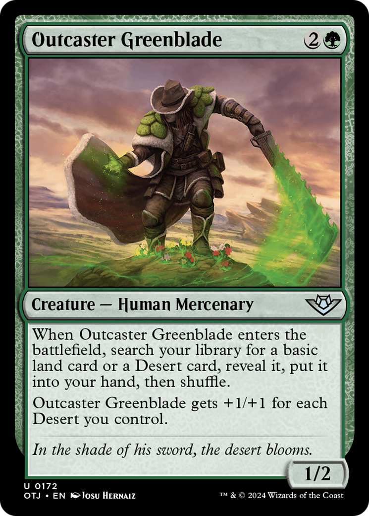Image of Outcaster Greenblade (OTJ-172) - Outlaws of Thunder Junction